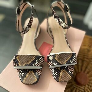 Kate Spade maui Snakeskin-Embossed Leather Sandals size 6.5